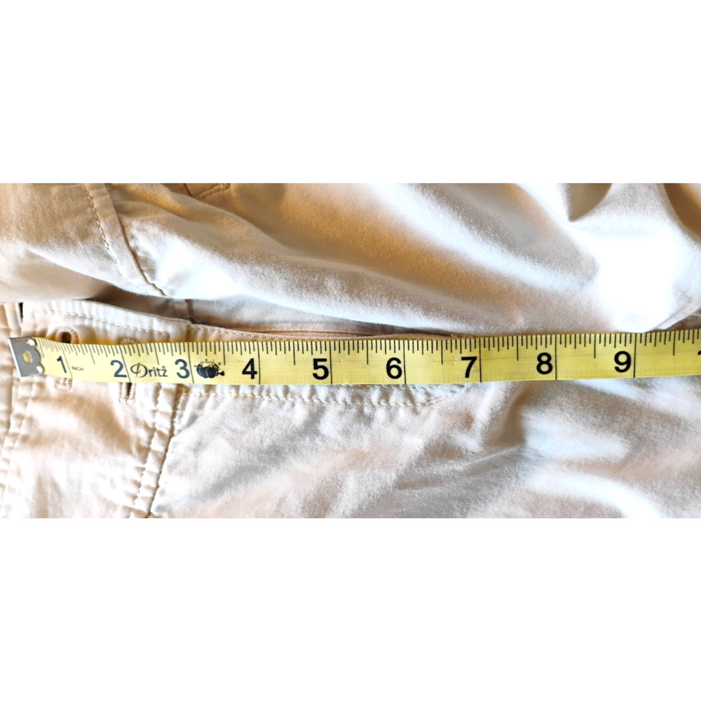 Axcess Cropped Utility Pants Ivory Poplin Grommet Pockets MInimalist - Picture 6 of 12